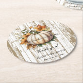 Der rustikale Herbst lässt wenig Pumpkin Baby Dusc Runder Pappuntersetzer (Angewinkelt)