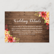 Der rustikale Holzherbst lässt blumenreiche Hochze