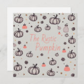 Der rustikale Kürbis Einladung (Vorne/Hinten)