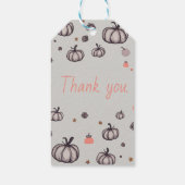 Der rustikale Kürbis Geschenkanhänger (Rückseite)