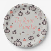 Der rustikale Kürbis Pappteller (Vorderseite)