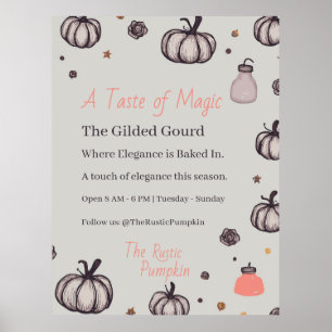 Der rustikale Kürbis Poster