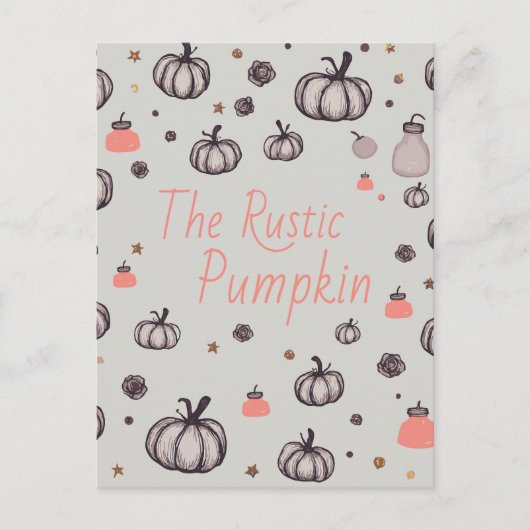 Der rustikale Kürbis Postkarte (Vorderseite)