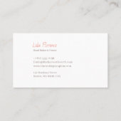 Der rustikale Kürbis Visitenkarte (Rückseite)