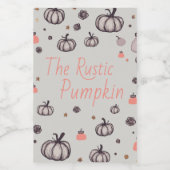 Der rustikale Kürbis Weinetikett (Einzelnes Label)