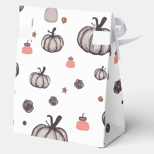 Der rustikale Kürbis (weiß) Geschenkschachtel (Rückseite)