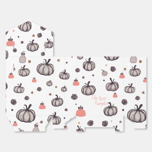 Der rustikale Kürbis (weiß) Geschenkschachtel (Ungefaltet)