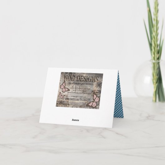 Der rustikale Land-Sonnenblume-Gingham-Karo danken Dankeskarte (Rückseite)