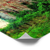 Der rustikale rote Stall Poster (Ecke)