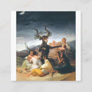 Der Sabbat der Hexen Francisco Goya Quadratische Visitenkarte