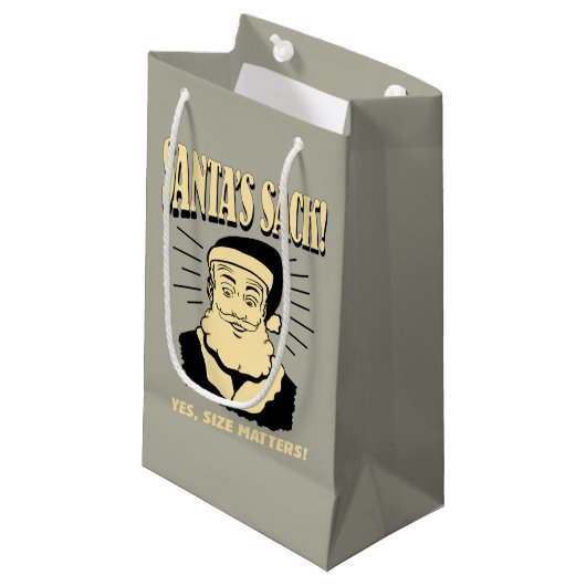 Der Sack des Weihnachtsmanns: Ja, Größe ist wichti Kleine Geschenktüte (Vorderseite Schrägansicht)