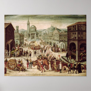 Der Sack von Lyon durch das Baron-DES Adrets Poster