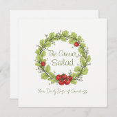 Der Salat der Grüntöne Einladung (Vorne/Hinten)