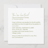 Der Salat der Grüntöne Einladung (Rückseite)