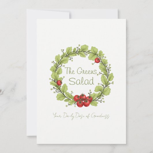 Der Salat der Grüntöne Einladung (Vorderseite)
