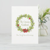 Der Salat der Grüntöne Einladung (Stehend Vorderseite)