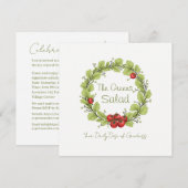 Der Salat der Grüntöne Einladung (Vorne/Hinten)
