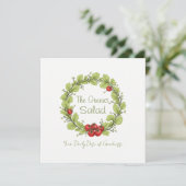 Der Salat der Grüntöne Einladung (Stehend Vorderseite)