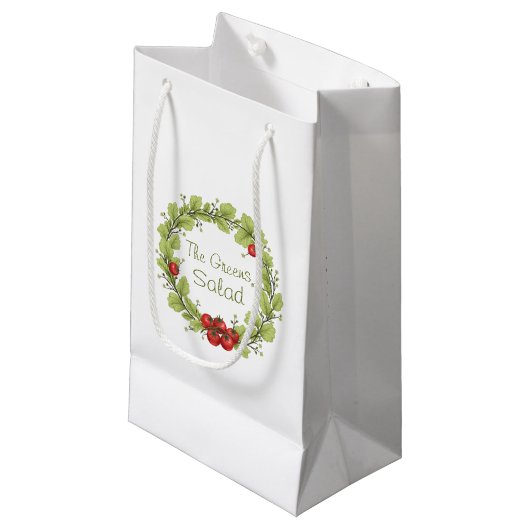 Der Salat der Grüntöne Kleine Geschenktüte (Vorderseite Schrägansicht)