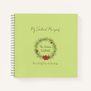 Der Salat der Grüntöne Notizblock