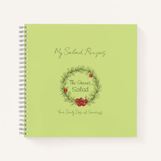 Der Salat der Grüntöne Notizblock (Vorderseite)