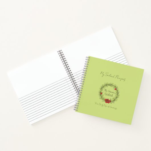 Der Salat der Grüntöne Notizblock (Innenseite)