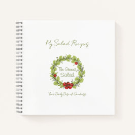 Der Salat der Grüntöne Notizblock