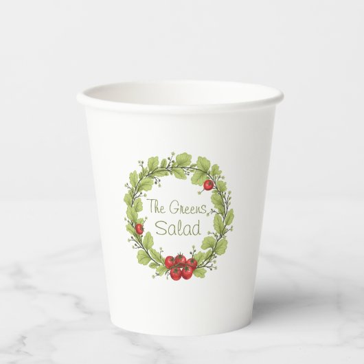 Der Salat der Grüntöne Pappbecher (Vorderseite)