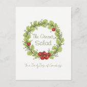 Der Salat der Grüntöne Postkarte (Vorderseite)