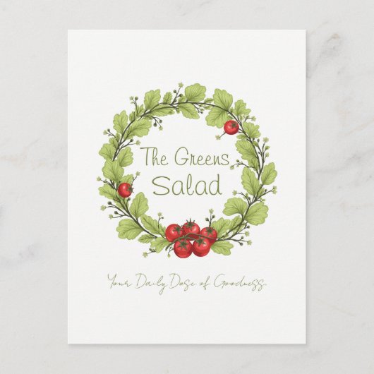Der Salat der Grüntöne Postkarte (Vorderseite)