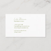 Der Salat der Grüntöne Visitenkarte (Rückseite)