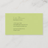 Der Salat der Grüntöne Visitenkarte (Rückseite)