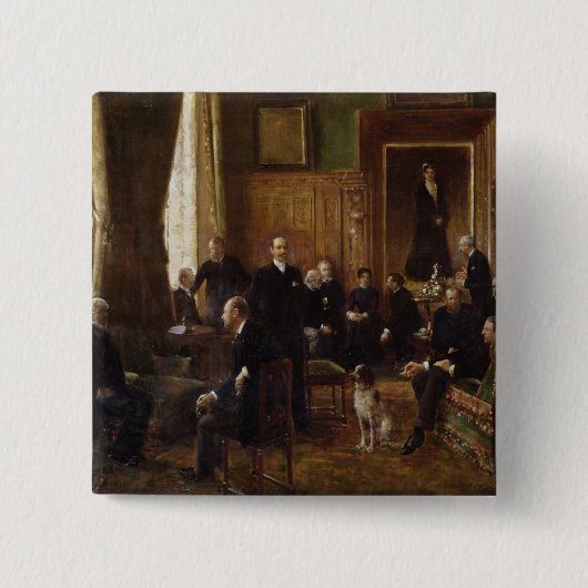 Der Salon der Gräfin Potocka, 1887 Button (Vorderseite)