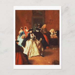 Der Salon (Öl auf Leinwand) Postkarte