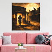 Der Saloon-Schatten: Gothic Frontier-Eingang Leinwanddruck (Insitu (Wohnzimmer))