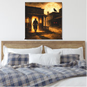 Der Saloon-Schatten: Gothic Frontier-Eingang Leinwanddruck (Insitu (Schlafzimmer))