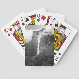 Der Salto Angel in Schwarzem u. im Weiß Spielkarten