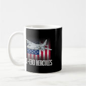 Der Salty Veteran C-130 Hercules American Flag Mil Kaffeetasse (Links)