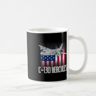 Der Salty Veteran C-130 Hercules American Flag Mil Kaffeetasse