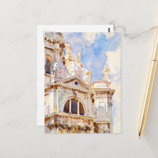 Der Salute, Venedig von John Singer Postkarte (Vorderseite/Rückseite Beispiel)