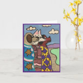 Der Salzsee, Hunde, Kunst Karte (Gelbe Blume)