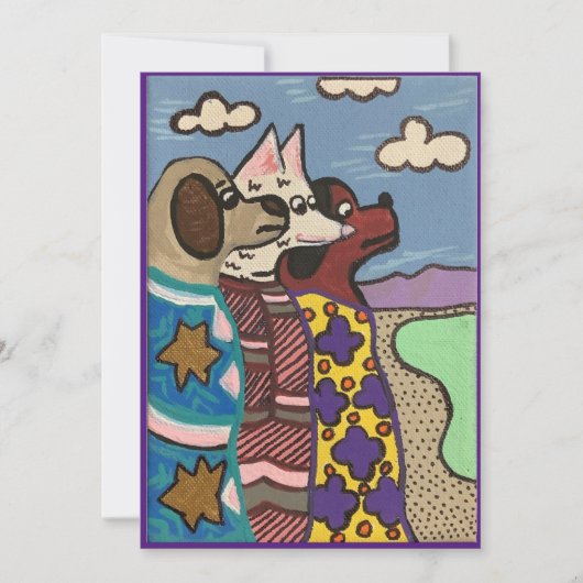 Der Salzsee, Hunde, Kunst Karte (Vorderseite)