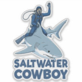 Der Salzwassercowboy Aufkleber (Vorderseite)