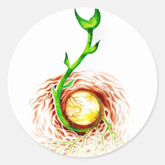 Der Samen von Lebensplakat Leinwand Postkartenmagn Runder Aufkleber (Vorderseite)