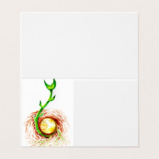 Der Samen von Lebensplakat Leinwand Postkartenmagn Visitenkarten (Außenseite Aufgefaltet)