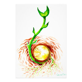 Der Samen von Leinwand des Lebensplakats Fotodruck