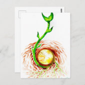 Der Samen von Leinwand des Lebensplakats Postkarte (Vorne/Hinten)