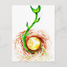 Der Samen von Leinwand des Lebensplakats Postkarte