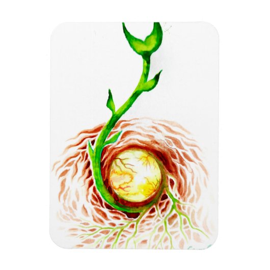 Der Samen von Poster-Leinwand auf der Postkarte Magnet (Vertikal)