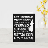 Der Samurai gibt vor, selbst wenn er klug verhunge Karte (Gelbe Blume)